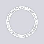 Modern Reef Circle Rim Clay Stencil