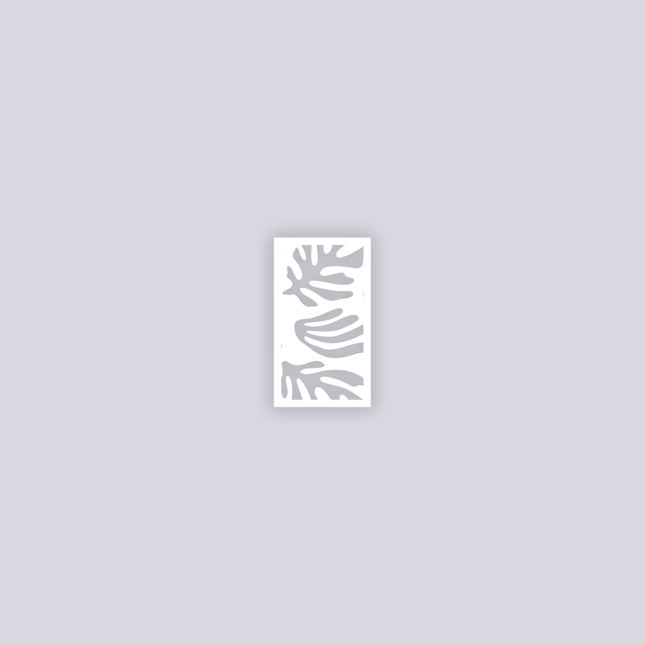 Modern Reef Rectangle Clay Stencil