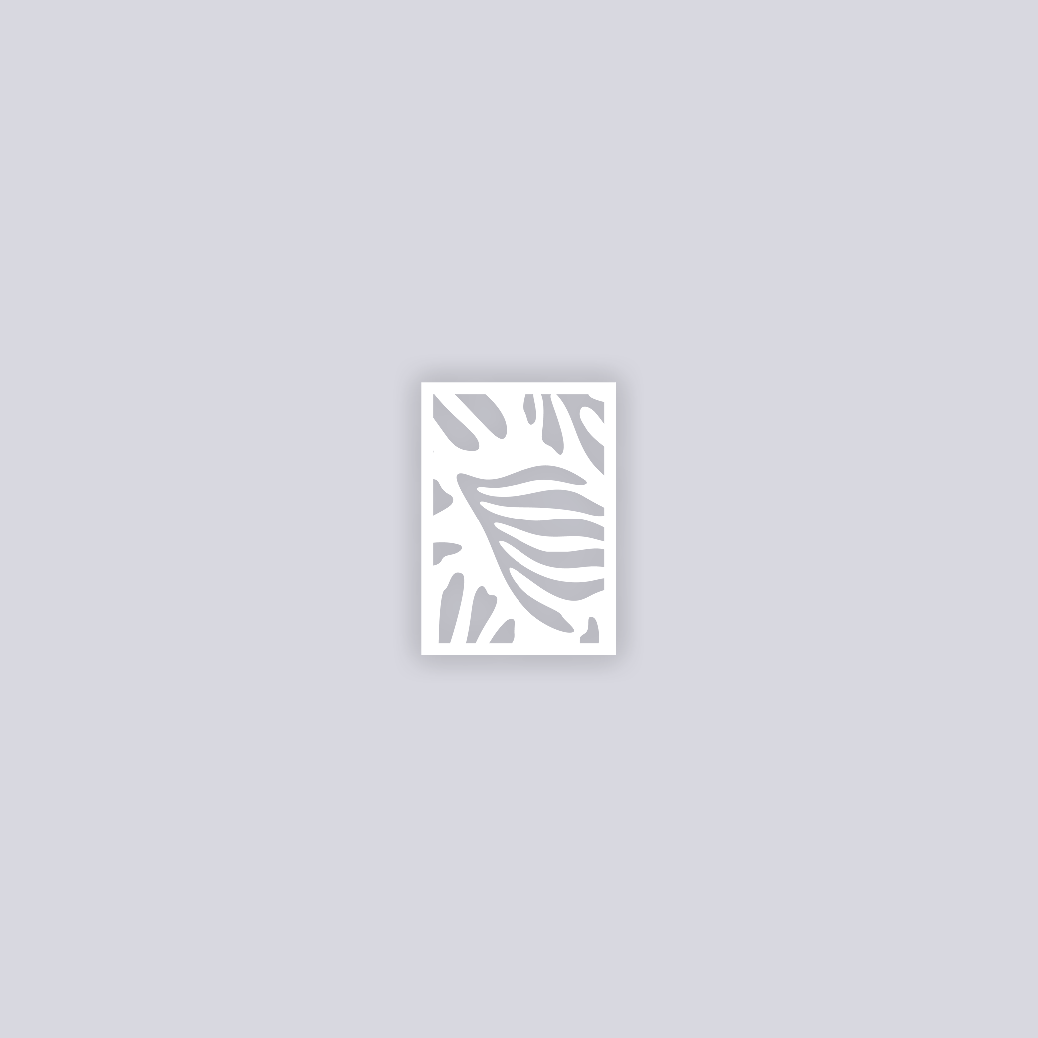 Modern Reef Rectangle Clay Stencil