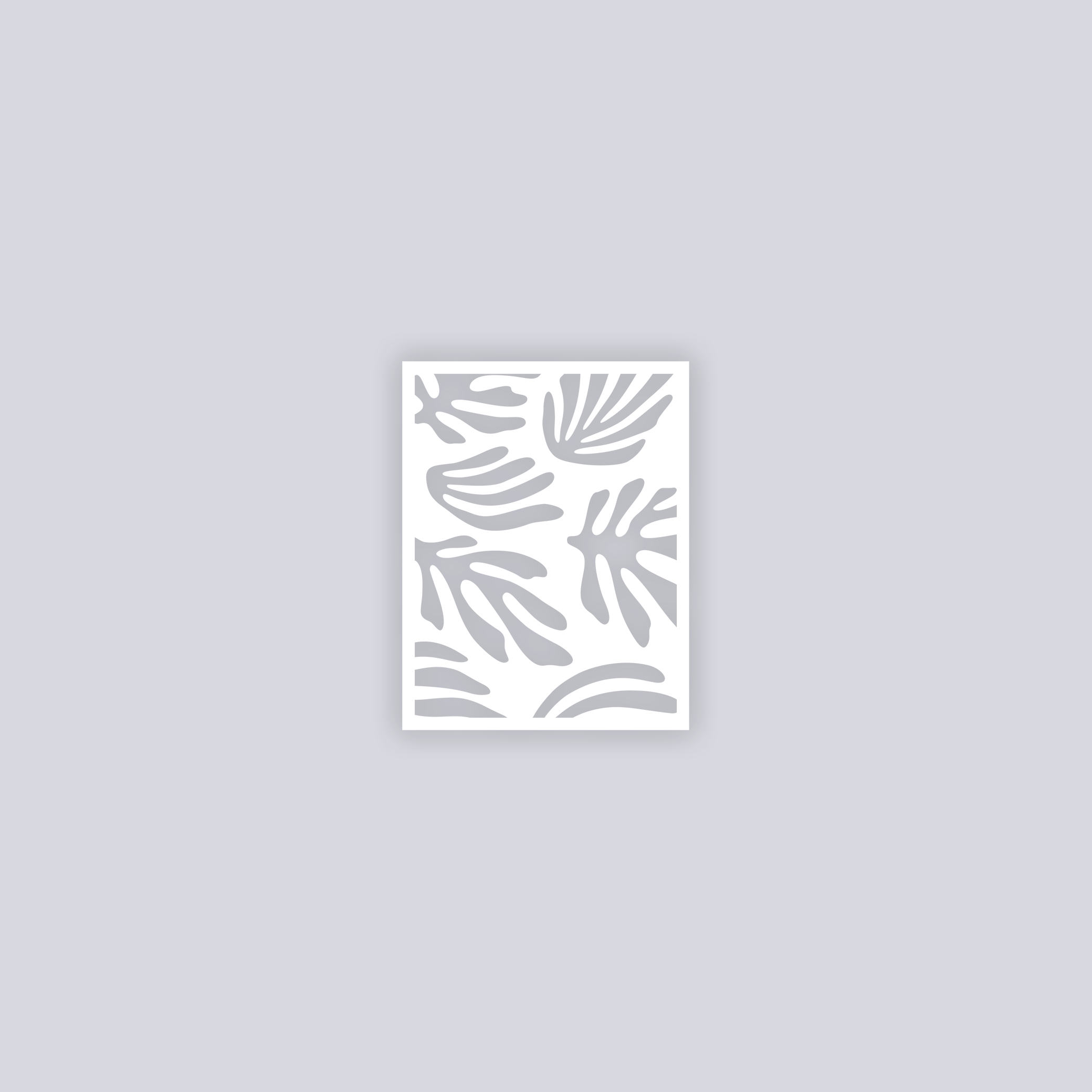 Modern Reef Rectangle Clay Stencil