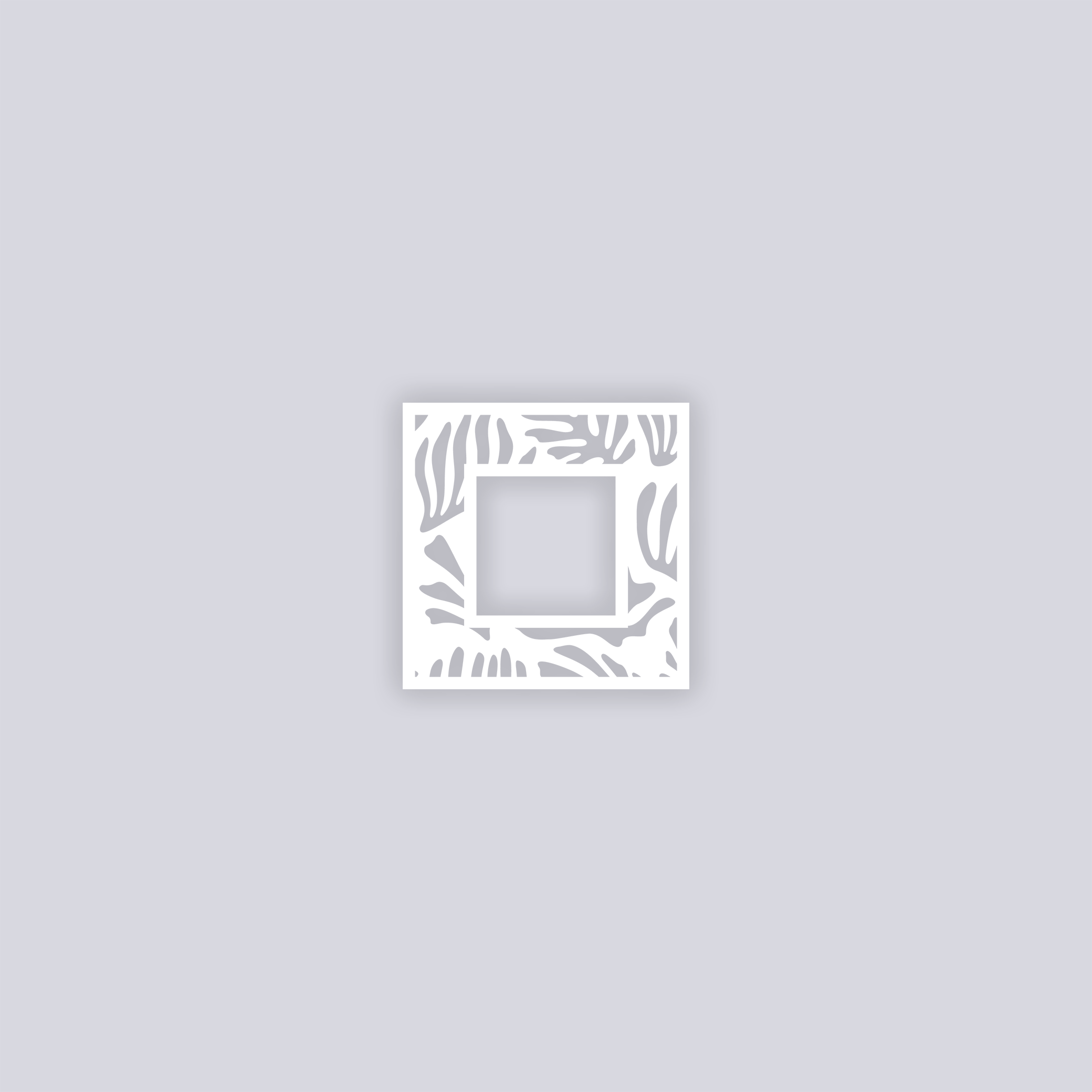 Modern Reef Square Rim Clay Stencil