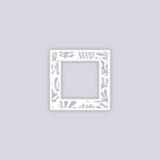 Modern Reef Square Rim Clay Stencil