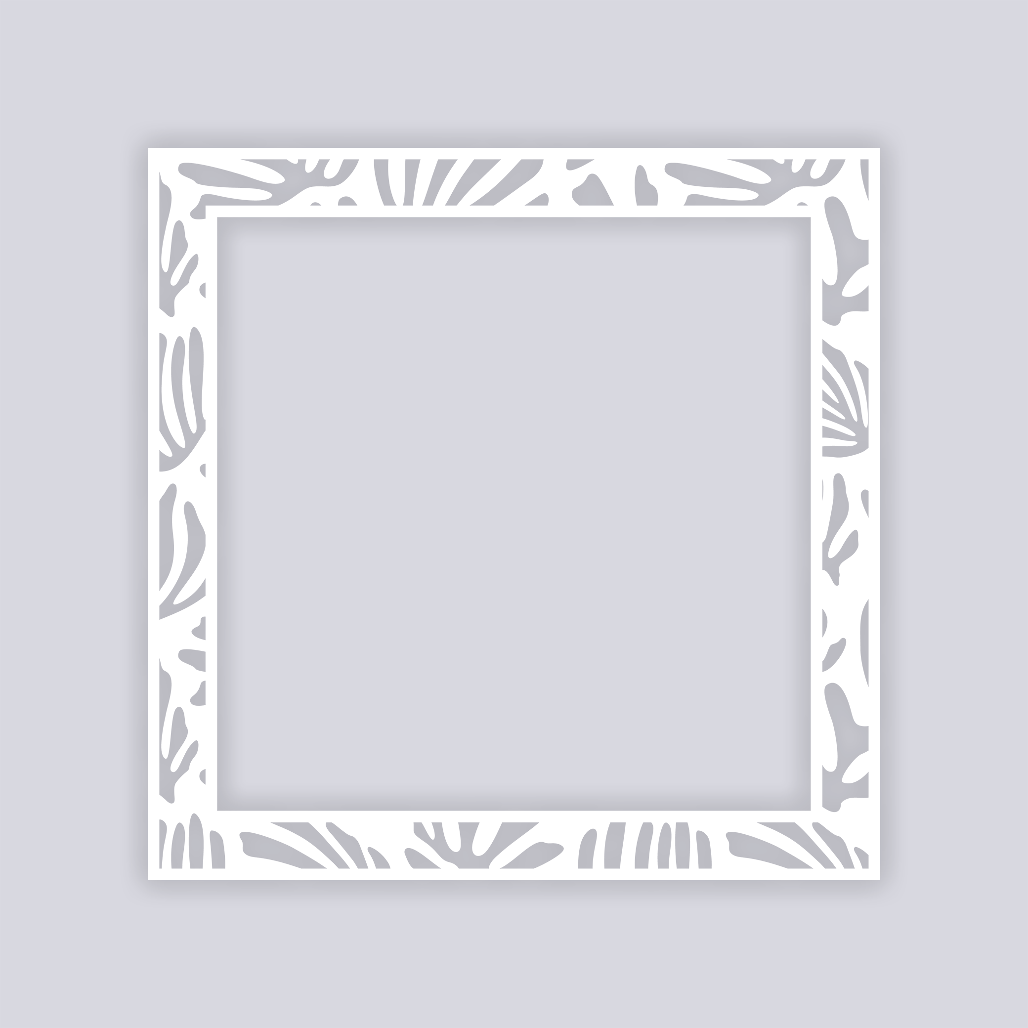 Modern Reef Square Rim Clay Stencil