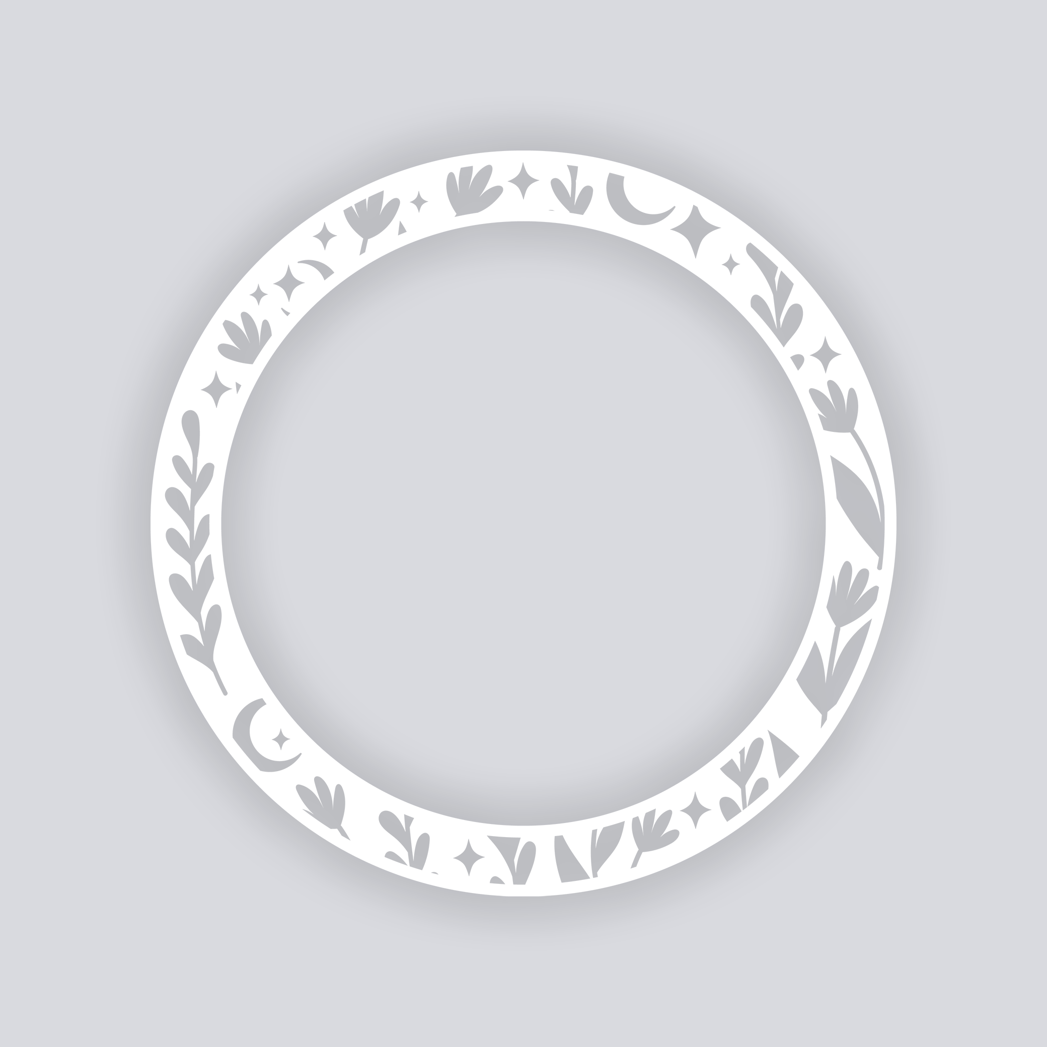Moonlit Meadow Circle Rim Clay Stencil