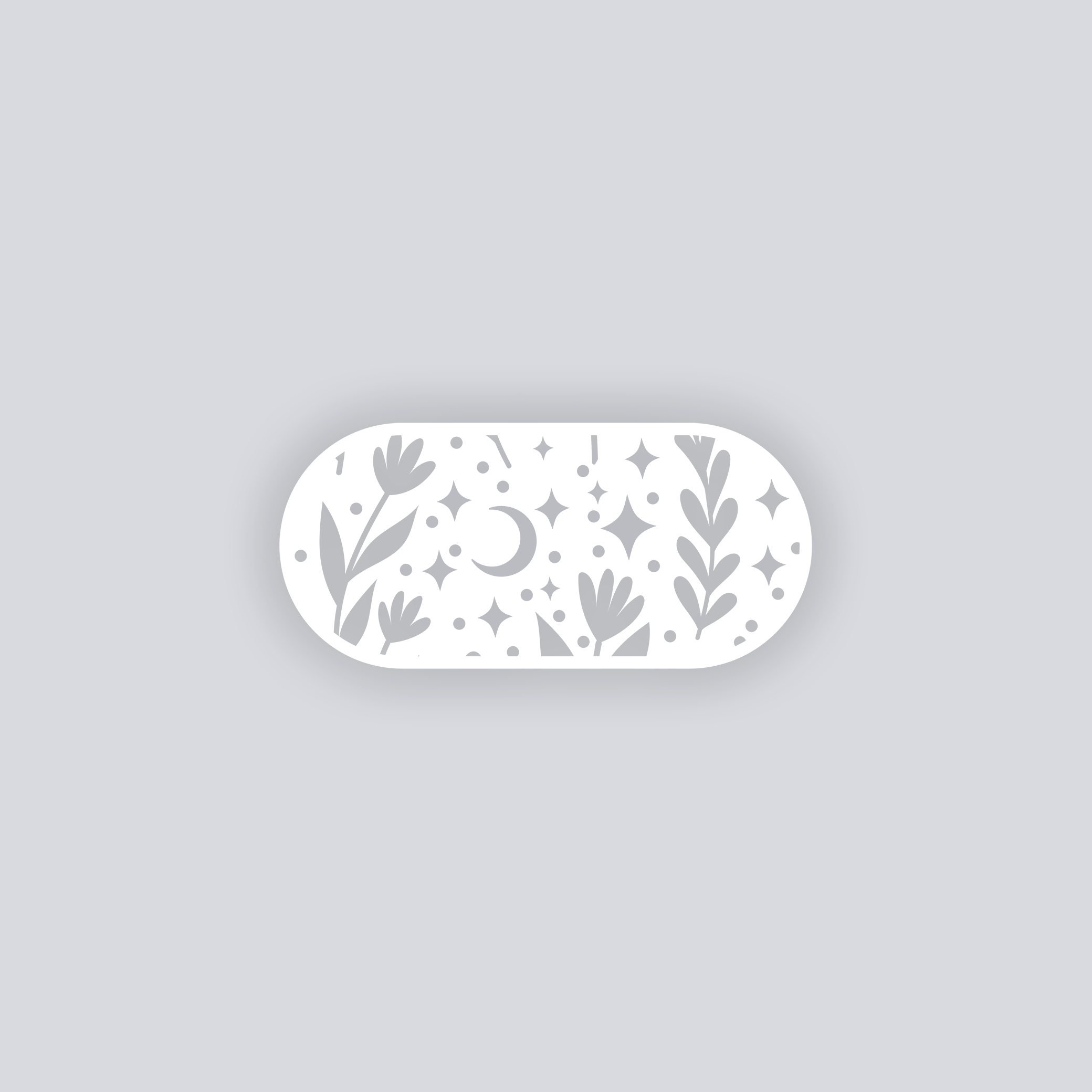 Moonlit Meadow Rounded Rectangle Face Clay Stencil