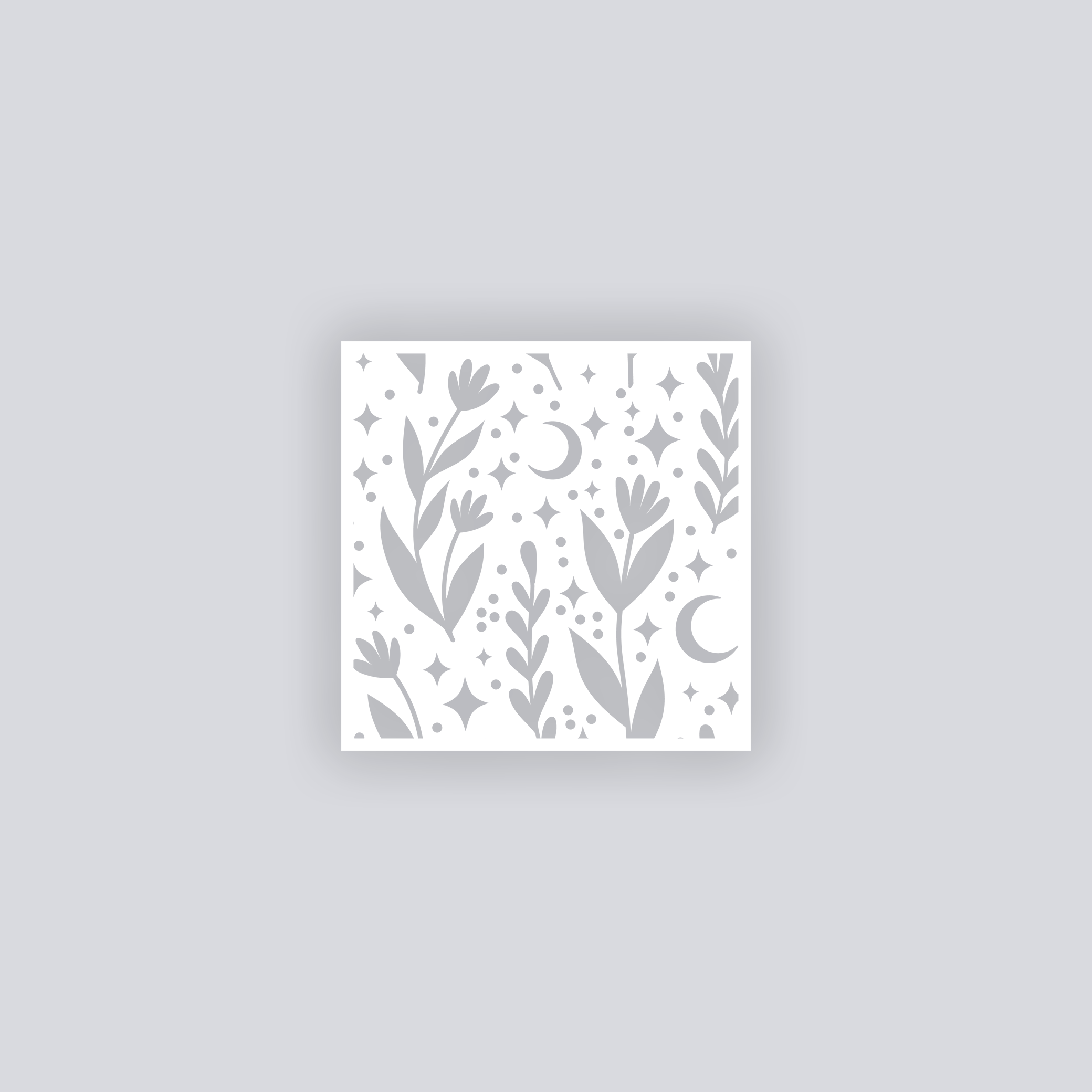 Moonlit Meadow Square Clay Stencil