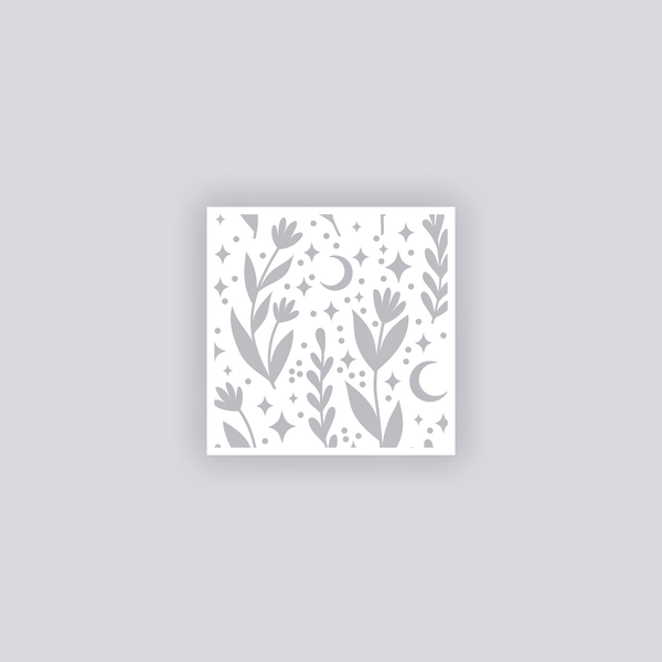 Moonlit Meadow Square Clay Stencil