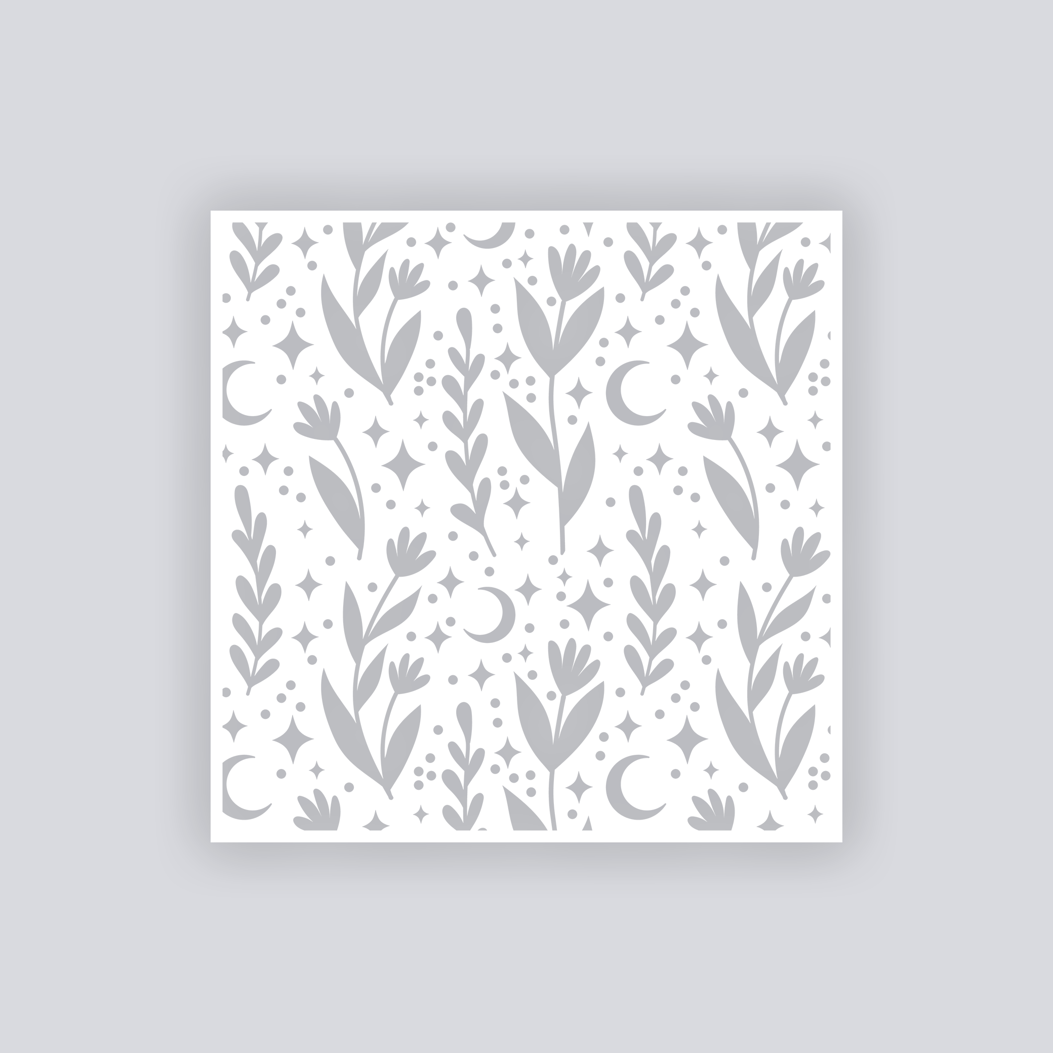 Moonlit Meadow Square Clay Stencil