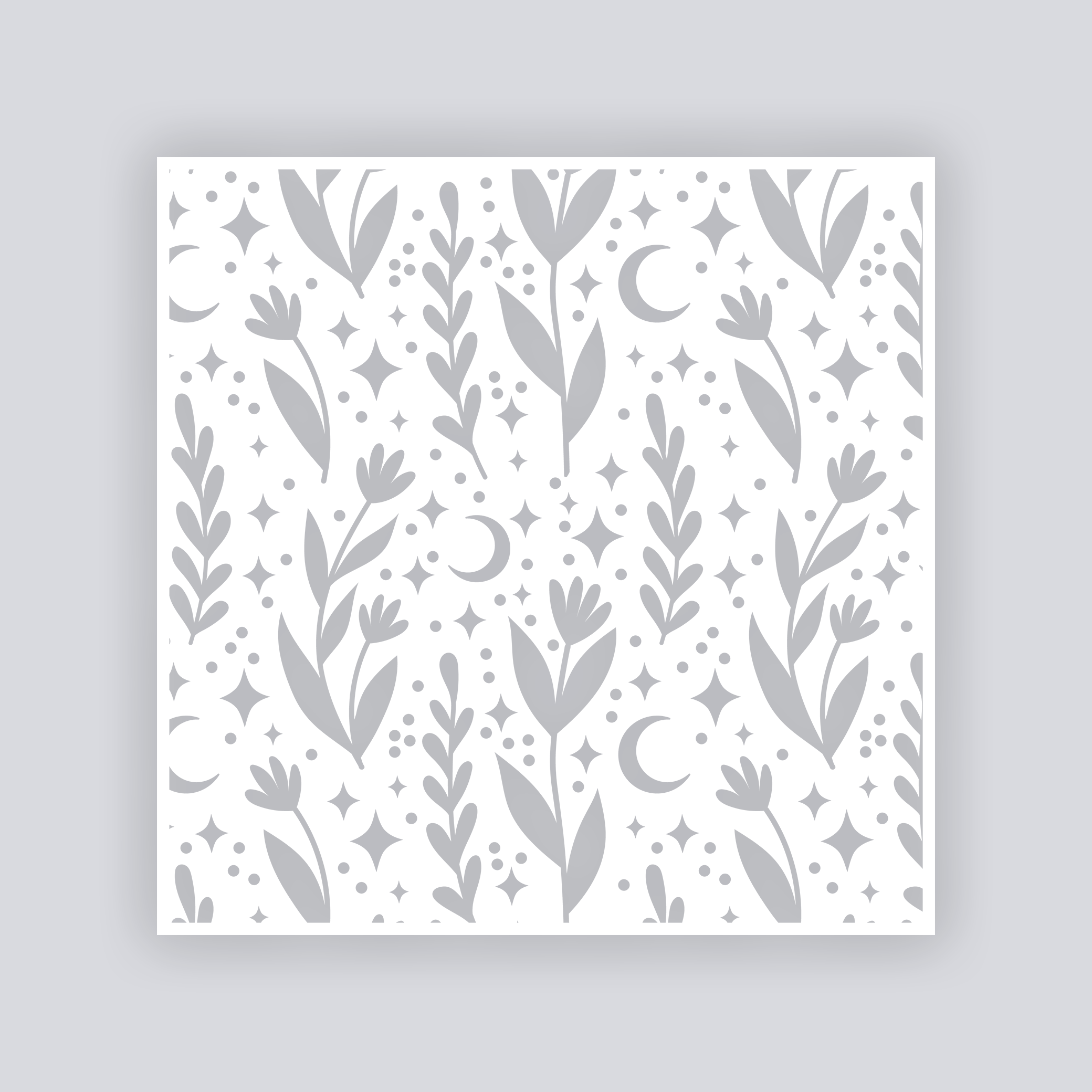 Moonlit Meadow Square Clay Stencil