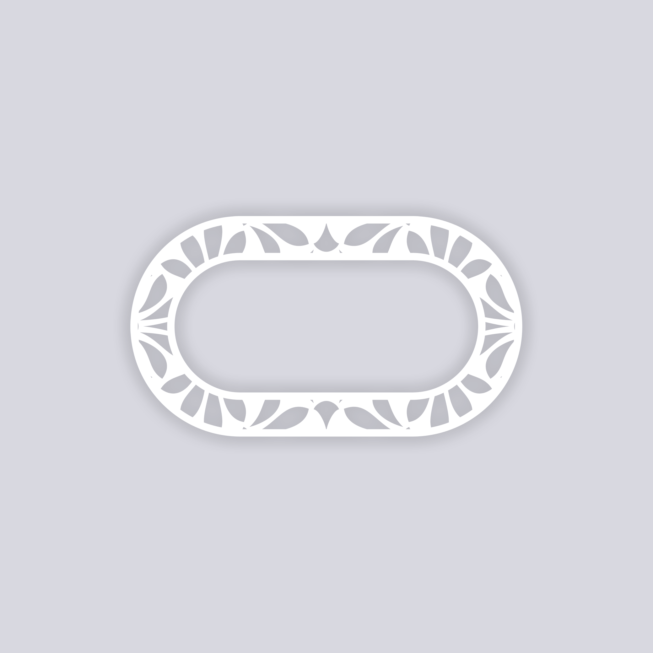 Peacock Rounded Rectangle Rim Clay Stencil