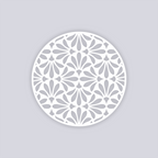 Peacock Circle Clay Stencil