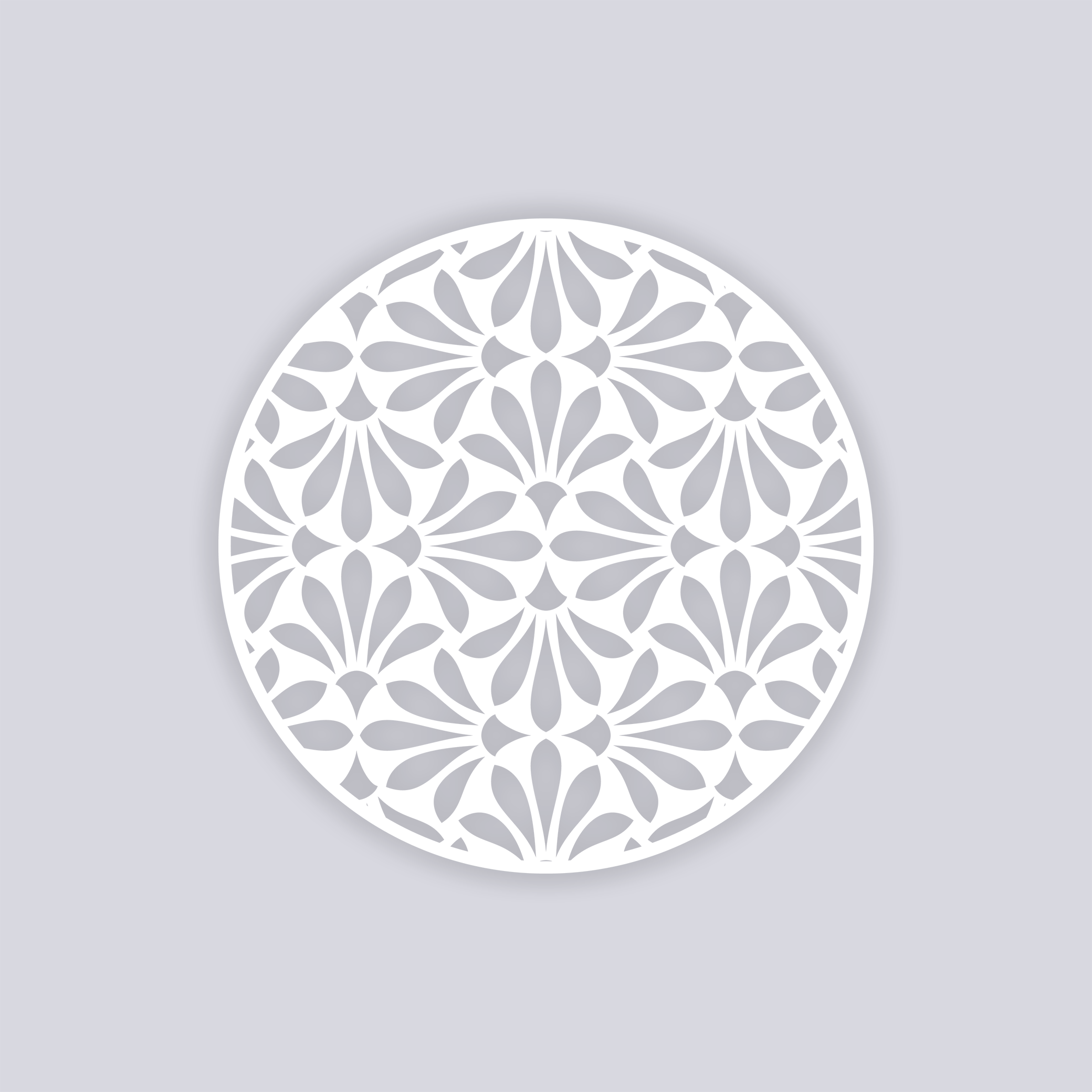 Peacock Circle Clay Stencil
