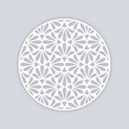 Peacock Circle Clay Stencil