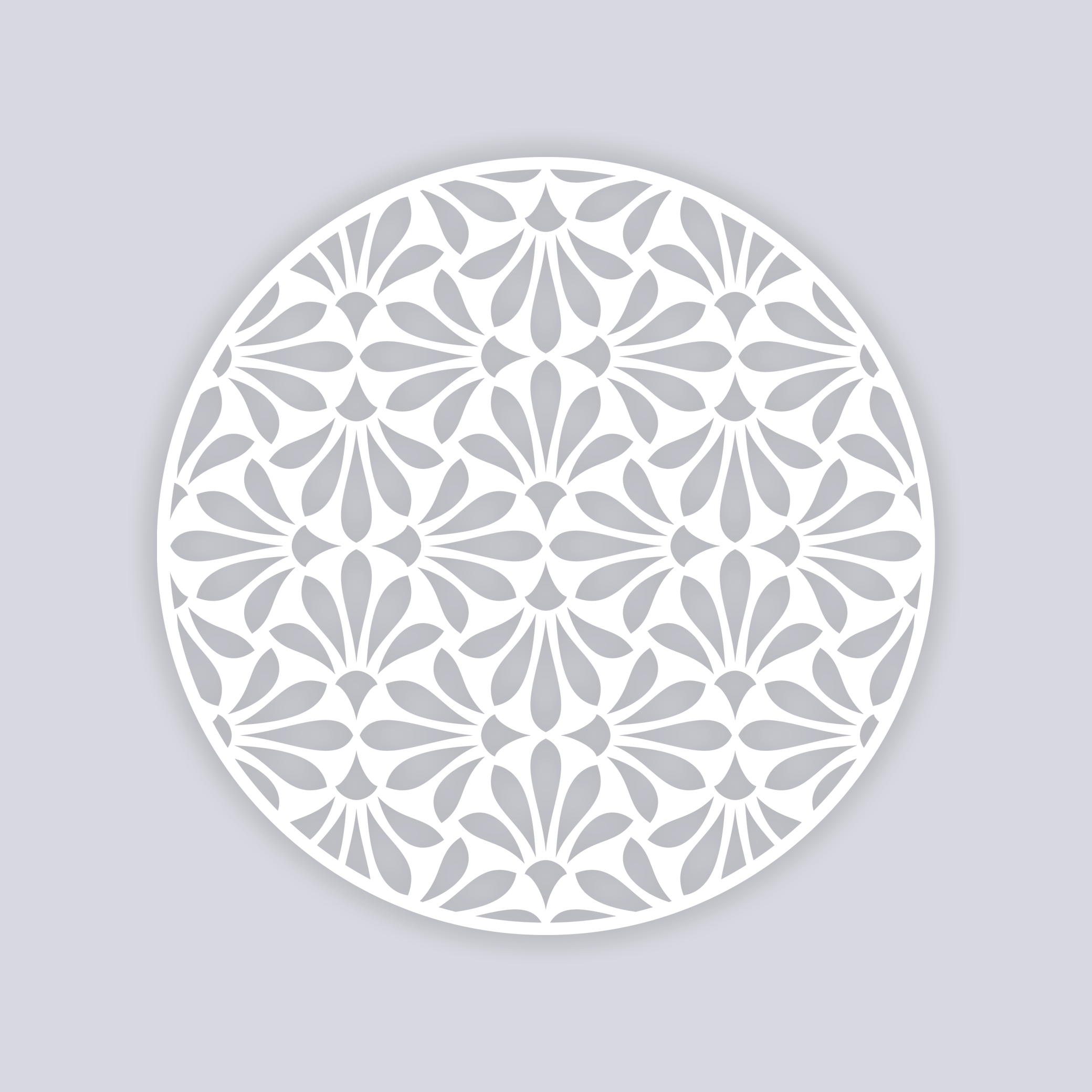 Peacock Circle Clay Stencil