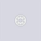 Peacock Circle Rim Clay Stencil