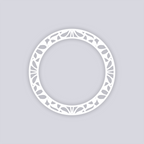 Peacock Circle Rim Clay Stencil