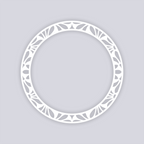 Peacock Circle Rim Clay Stencil