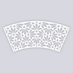 Peacock Lg Cup Clay Stencil