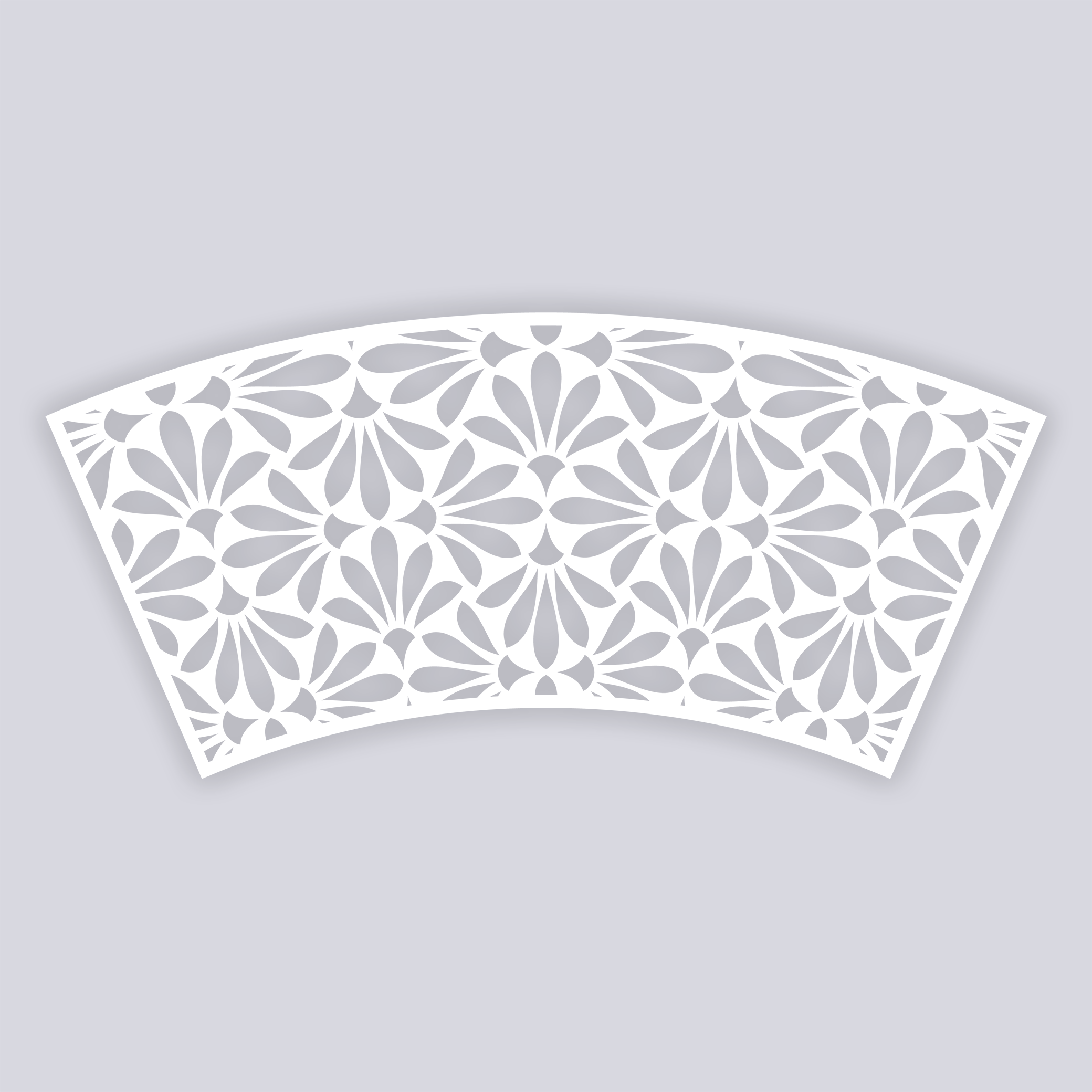 Peacock Lg Cup Clay Stencil