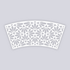 Peacock Lg Cup Clay Stencil