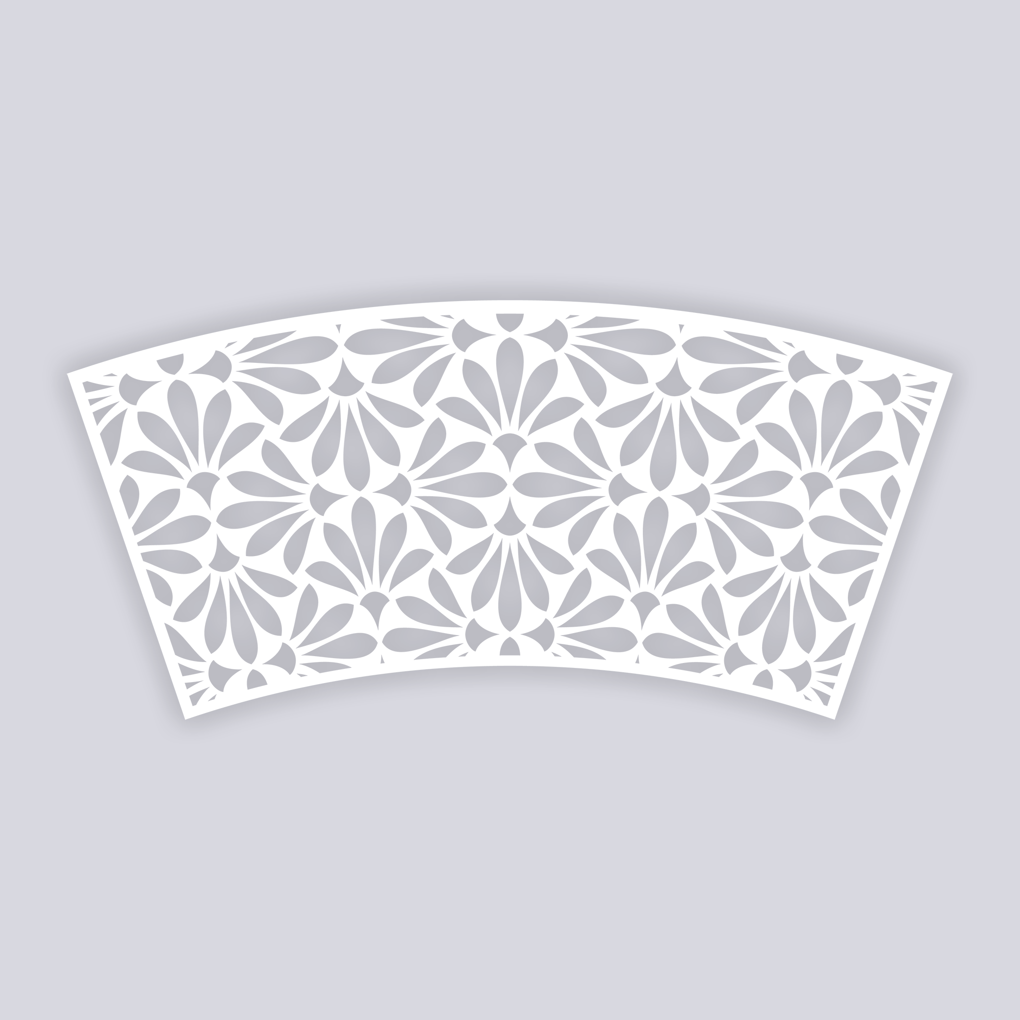 Peacock Lg Cup Clay Stencil
