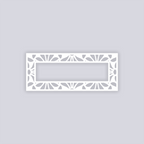 Peacock Rectangle Rim Clay Stencil