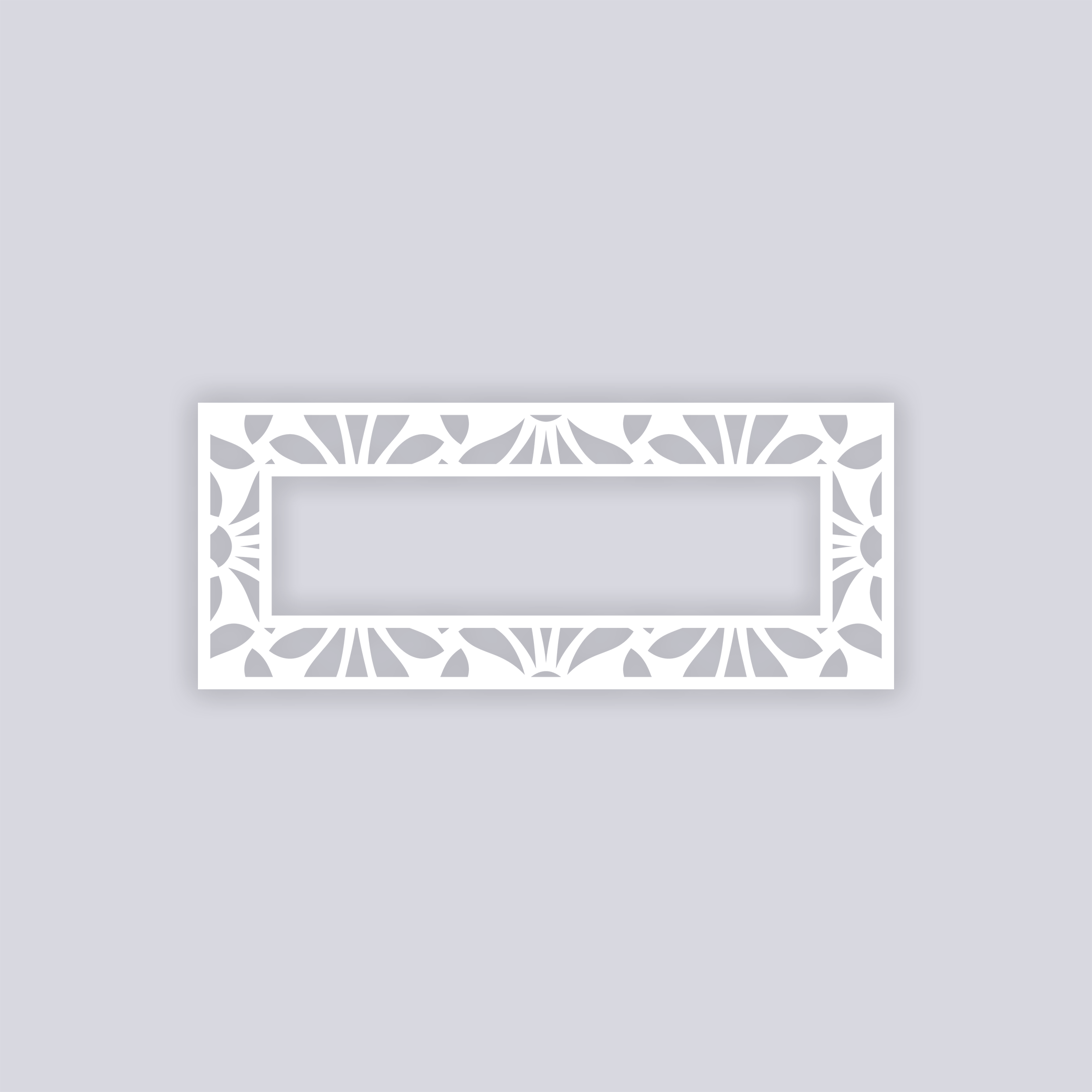 Peacock Rectangle Rim Clay Stencil