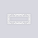 Peacock Rectangle Rim Clay Stencil