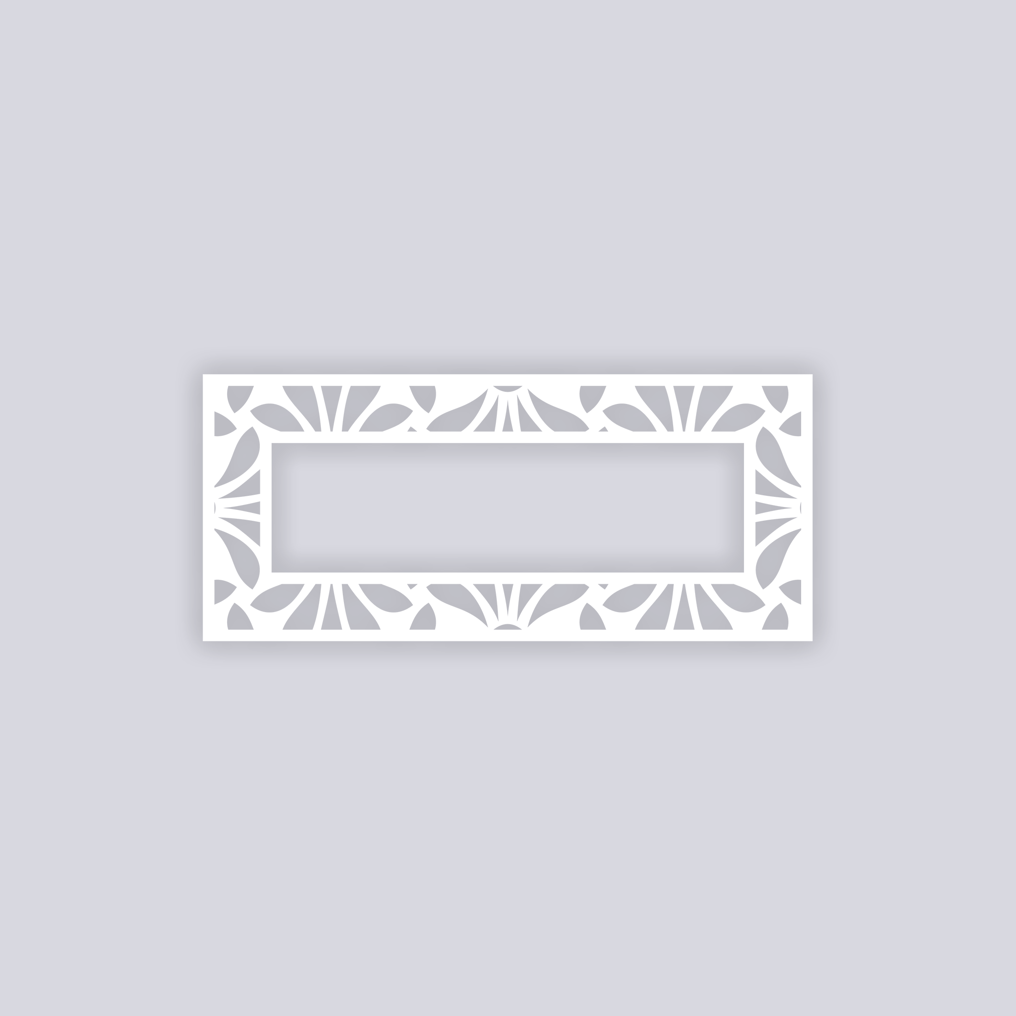 Peacock Rectangle Rim Clay Stencil