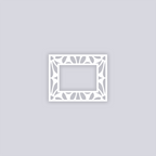 Peacock Rectangle Rim Clay Stencil