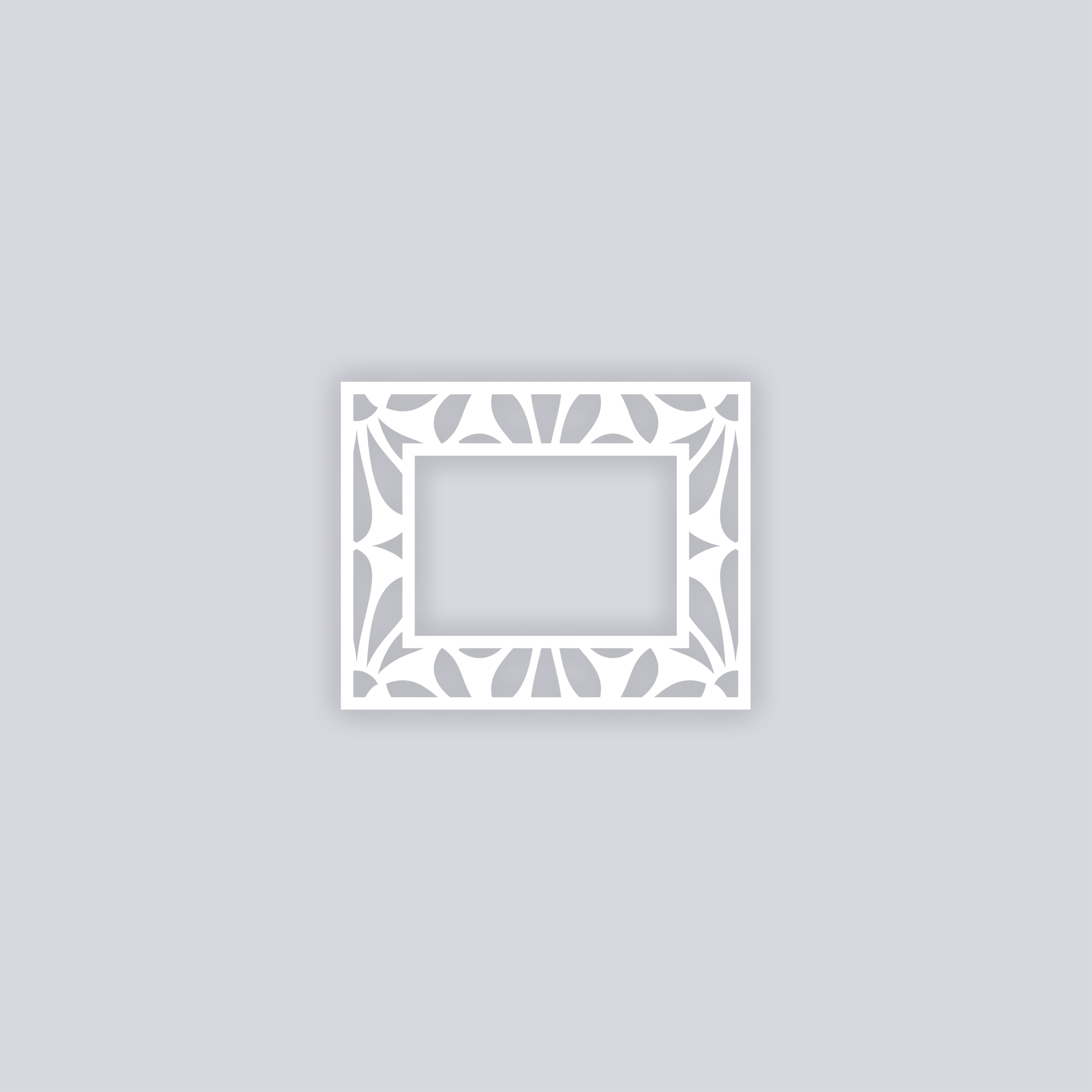 Peacock Rectangle Rim Clay Stencil