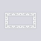 Peacock Rectangle Rim Clay Stencil