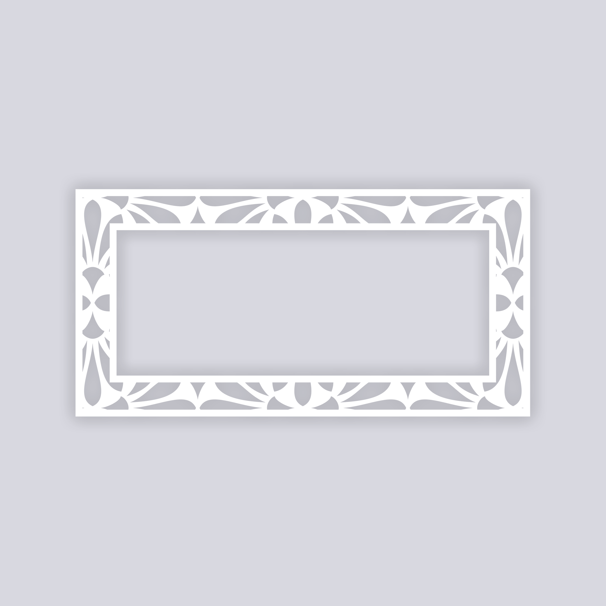 Peacock Rectangle Rim Clay Stencil