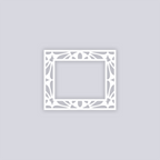 Peacock Rectangle Rim Clay Stencil