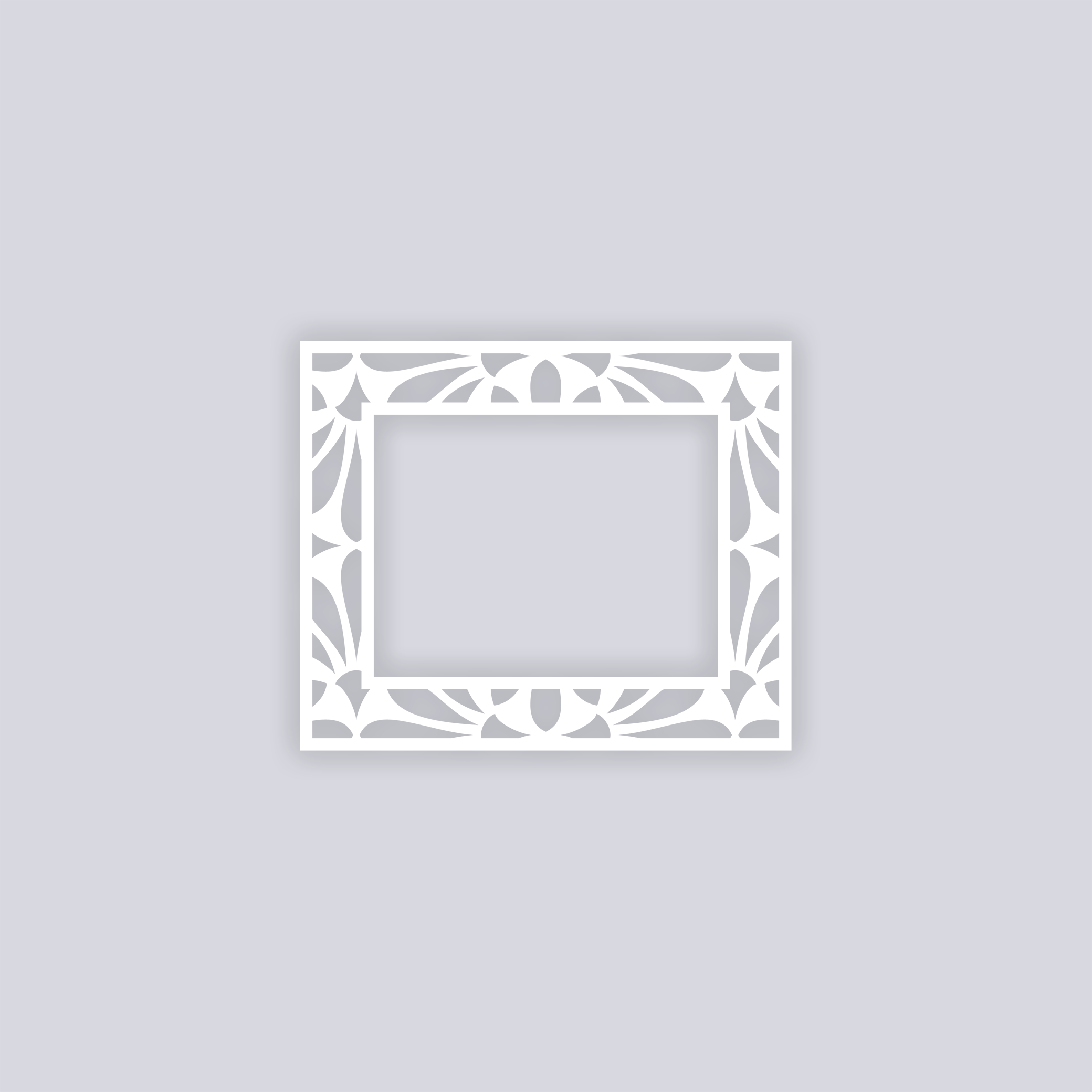 Peacock Rectangle Rim Clay Stencil