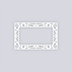 Peacock Rectangle Rim Clay Stencil