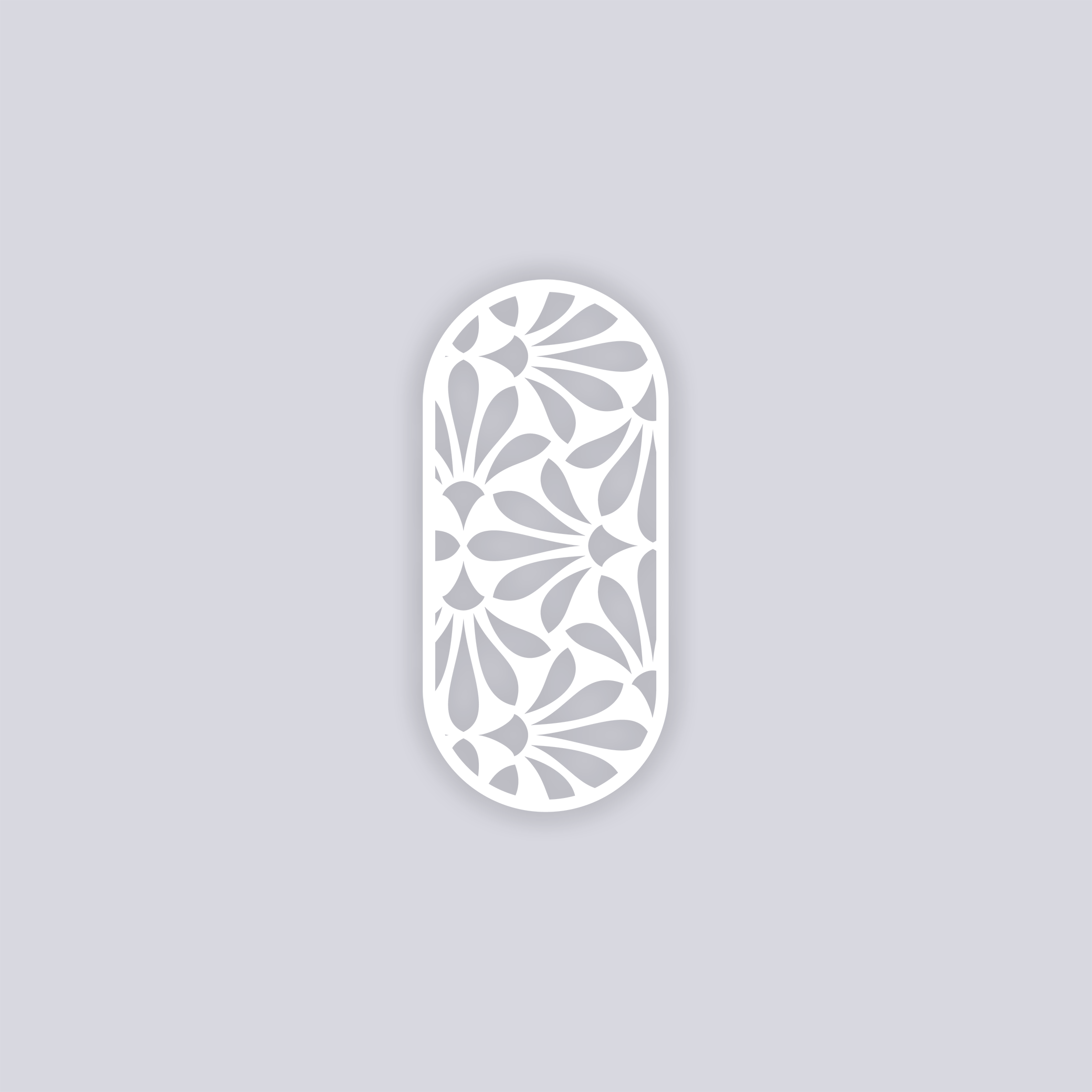 Peacock Rounded Rectangle Clay Stencil