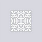 Peacock Square Clay Stencil