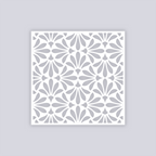 Peacock Square Clay Stencil