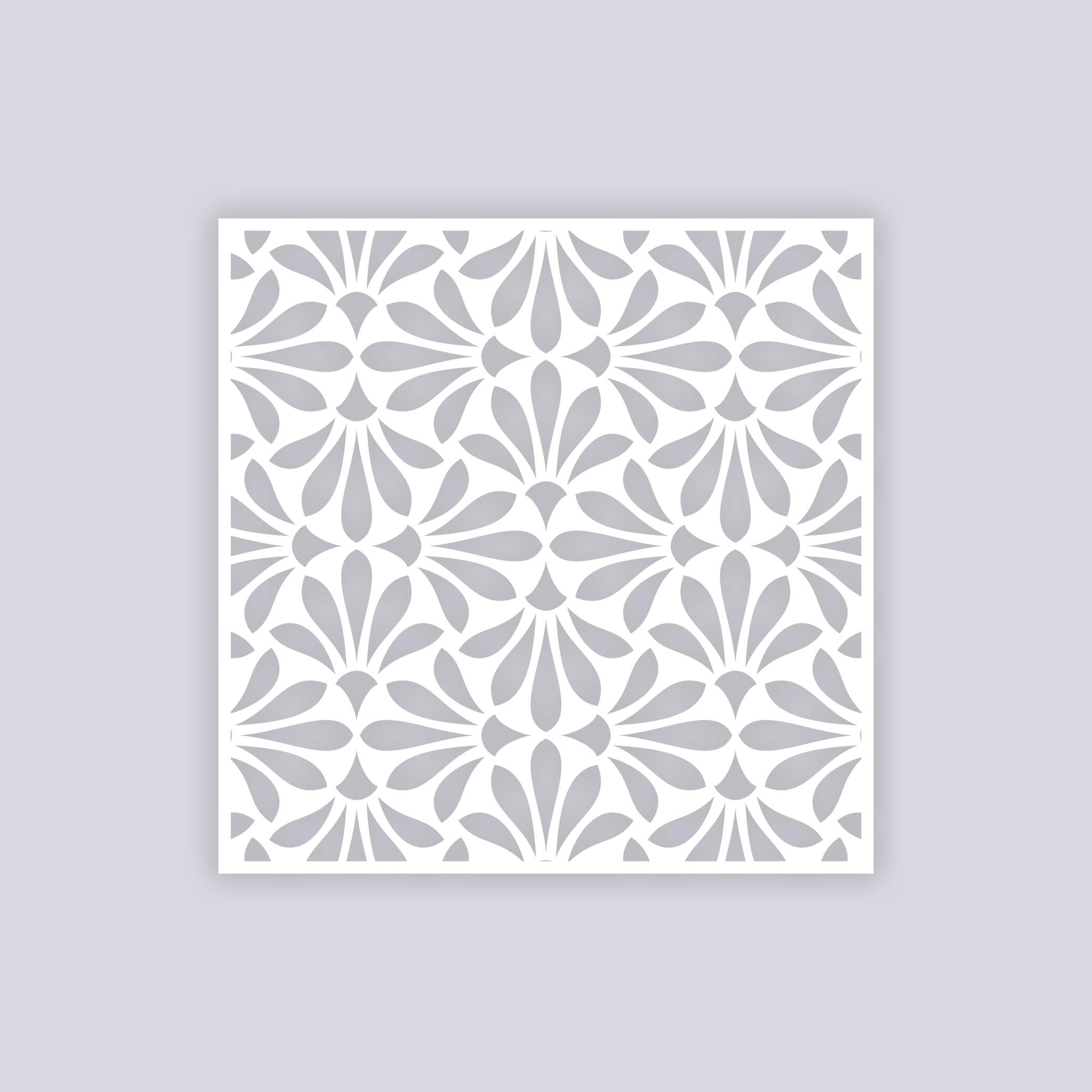 Peacock Square Clay Stencil