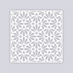 Peacock Square Clay Stencil