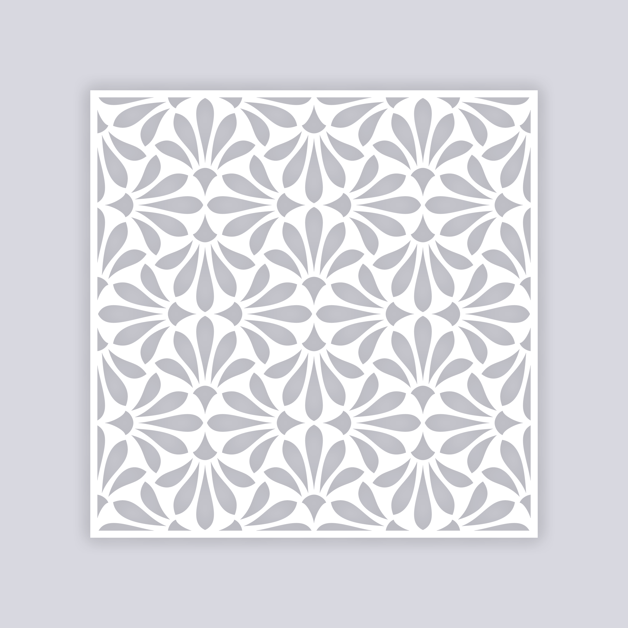 Peacock Square Clay Stencil