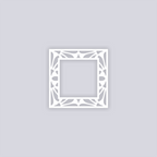 Peacock Square Rim Clay Stencil