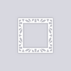 Peacock Square Rim Clay Stencil