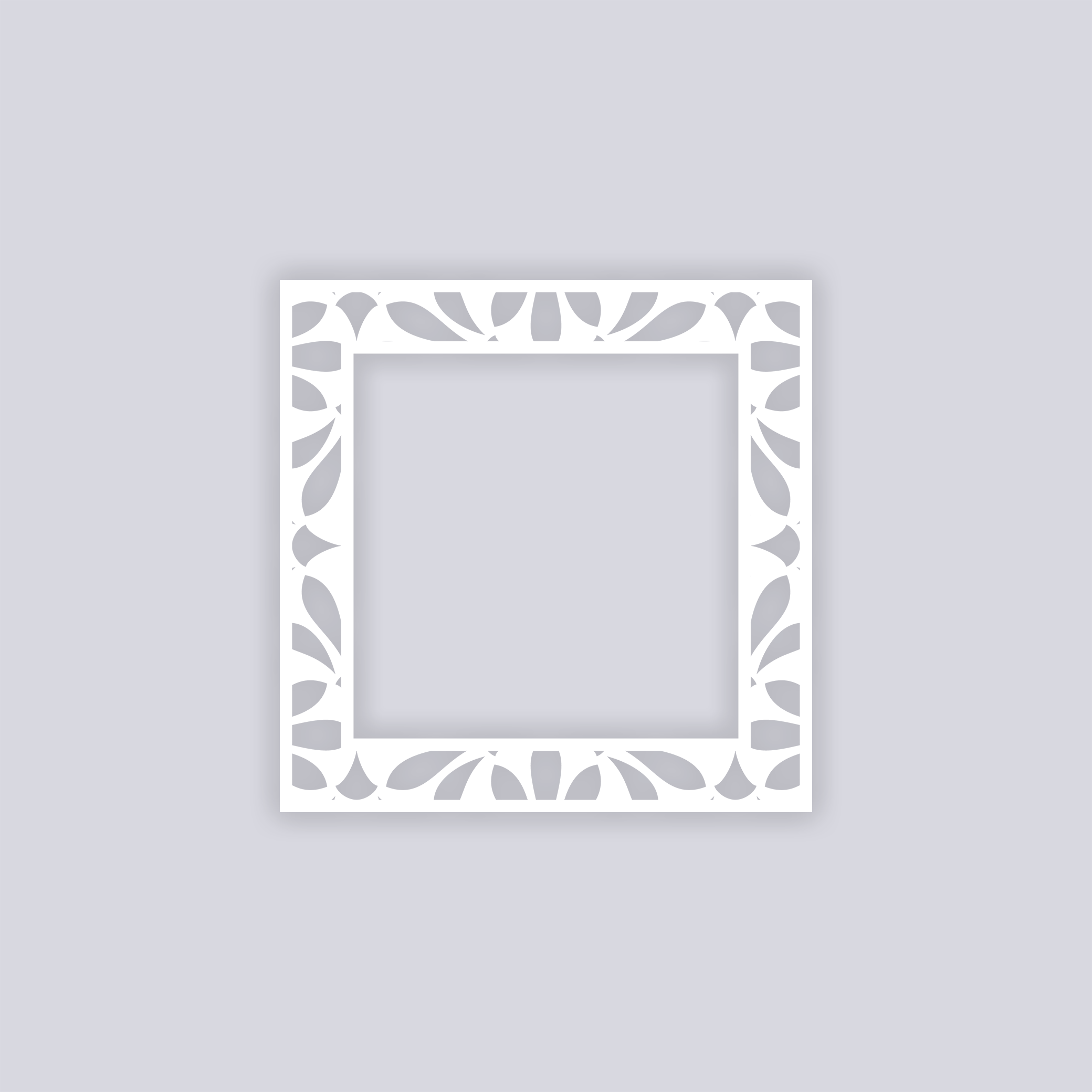 Peacock Square Rim Clay Stencil