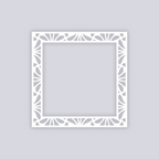 Peacock Square Rim Clay Stencil