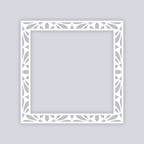 Peacock Square Rim Clay Stencil