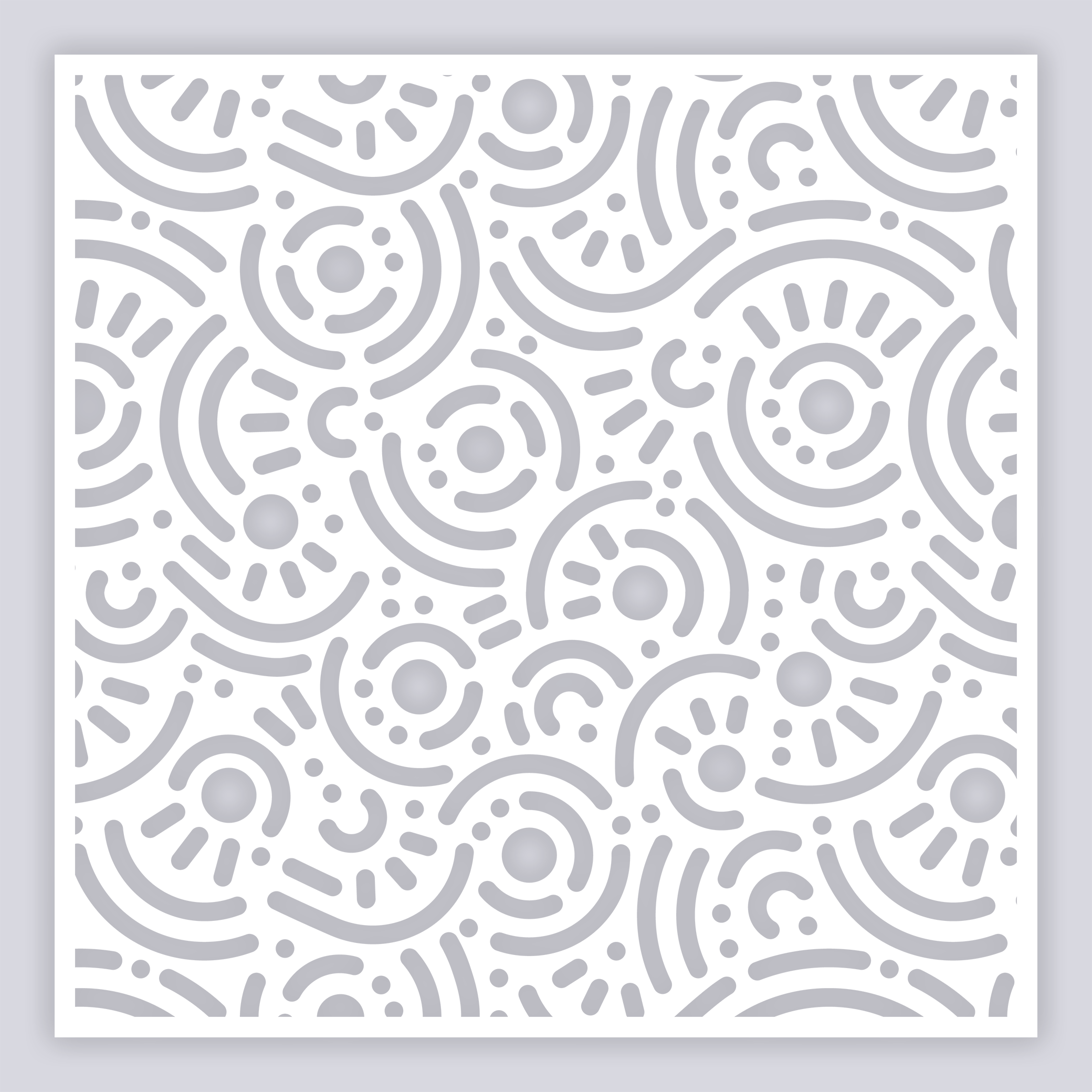Retro Confetti Full Clay Stencil