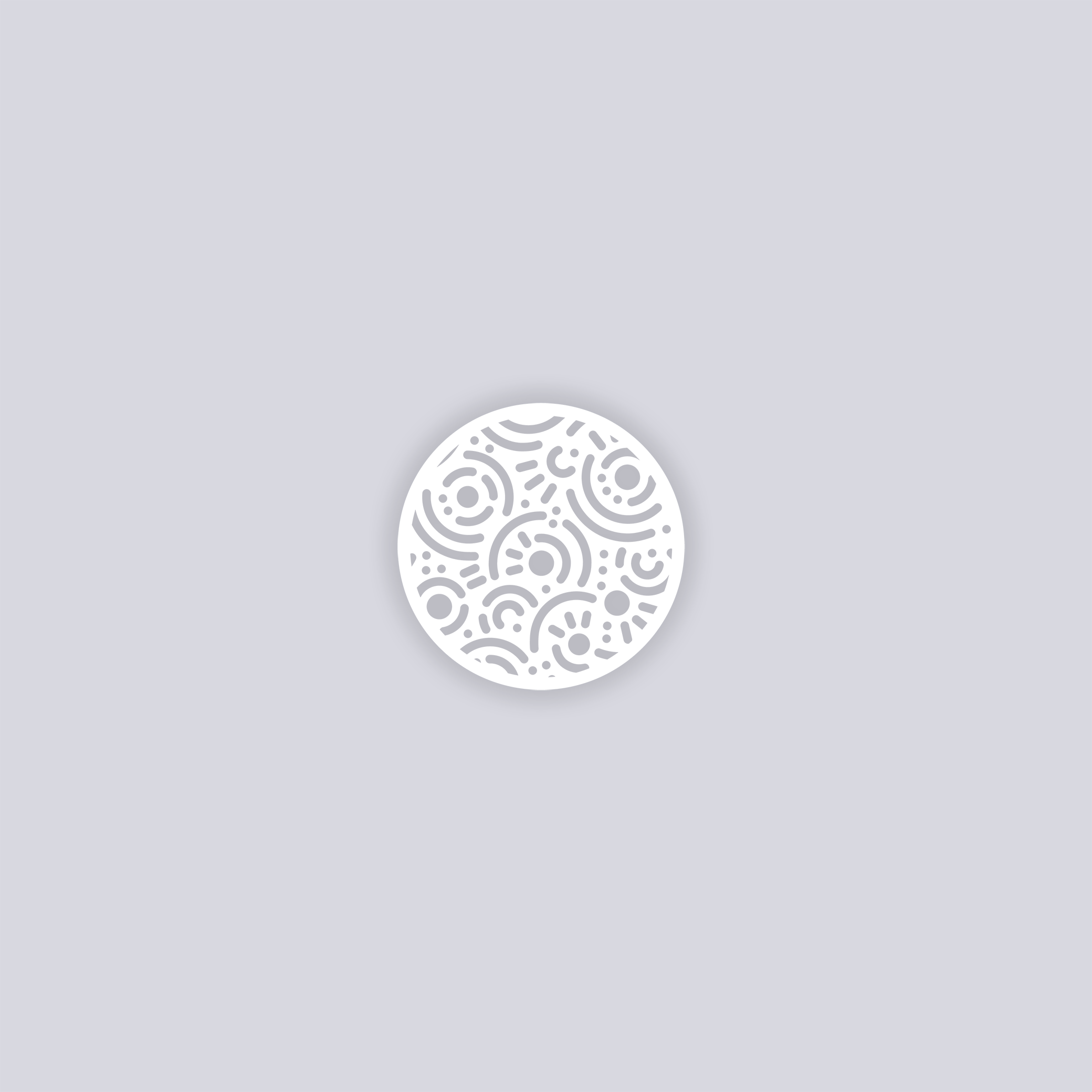 Retro Confetti Circle Clay Stencil