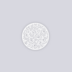 Retro Confetti Circle Clay Stencil